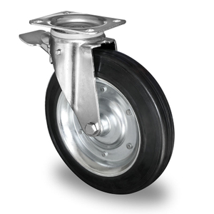 Swivel Castor Brake Version with Adjustable Screw Ø 250 mm Series SBS4 Roller Bearing