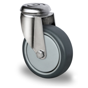 Bolt Hole Swivel Castor Ø 75 mm Series P2T2 Ball Bearing Stainless Steel