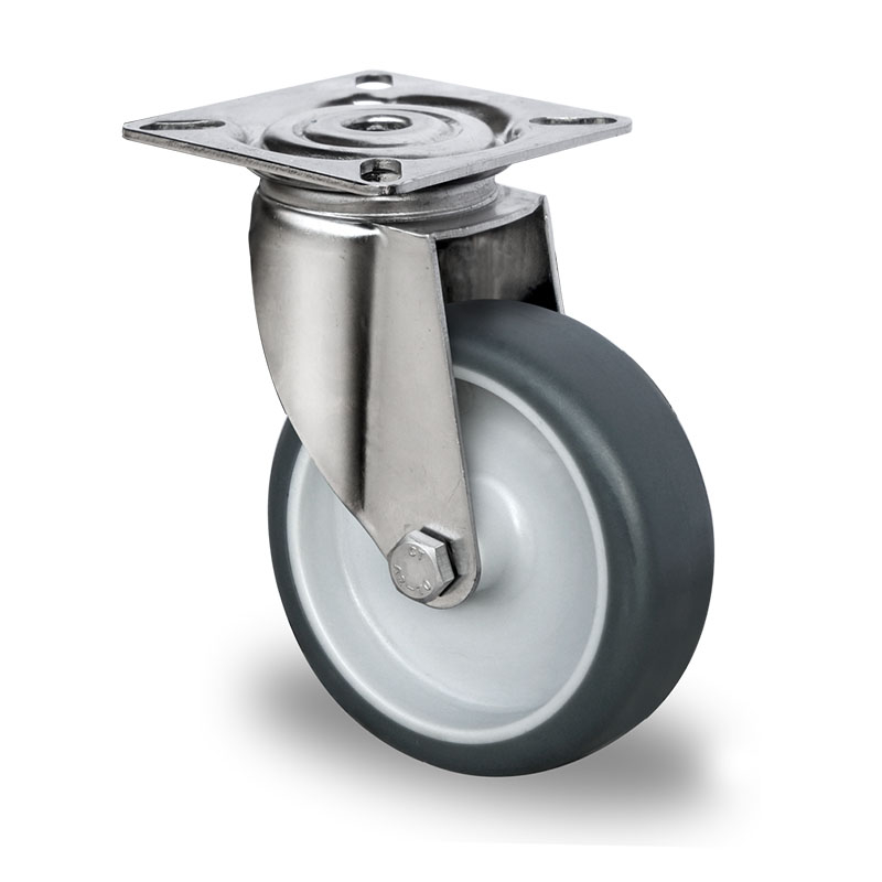 Swivel Castor Ø 75 mm Series P2T2 Plain Bearing Stainless Steel
