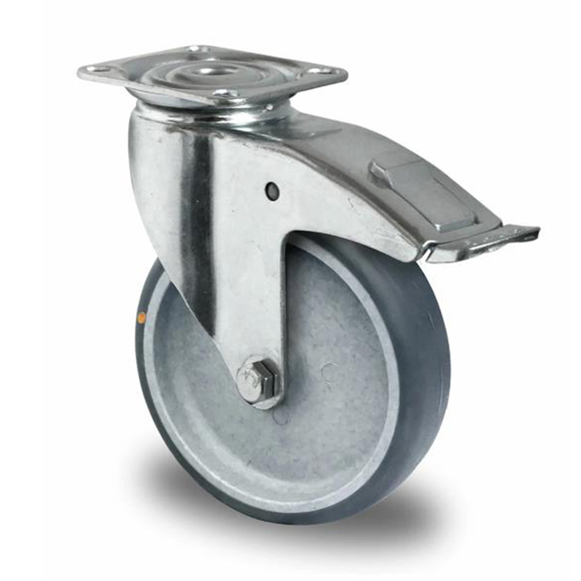 Swivel Castor with Total Brake Ø 100 mm Series P2T2 (ESD) Plain Bearing