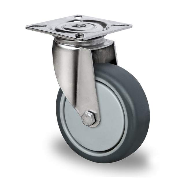 Swivel Castor Ø 75 mm Series P2T2 Ball Bearing Stainless Steel