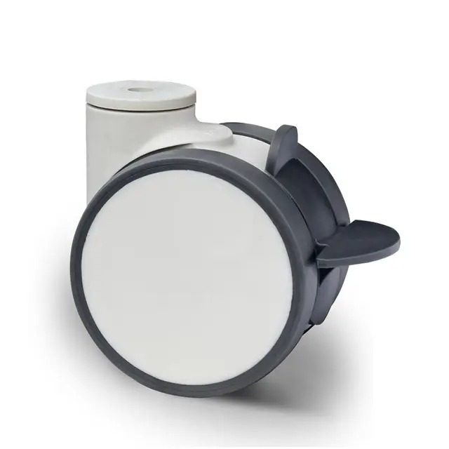 Low Noise Castors with Rubber Treads: Design And Performance