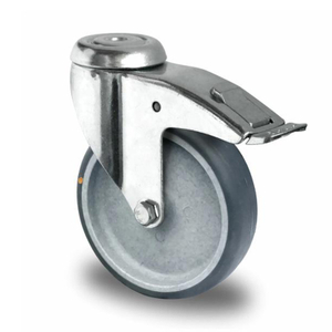 Bolt Hole Swivel Castor with Total Brake Ø 100 mm Series P2T2 (ESD) Plain Bearing