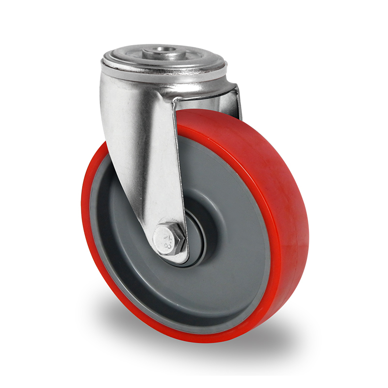 Bolt Hole Swivel Castor Ø 200 mm Series N2U6 Double Ball Bearing