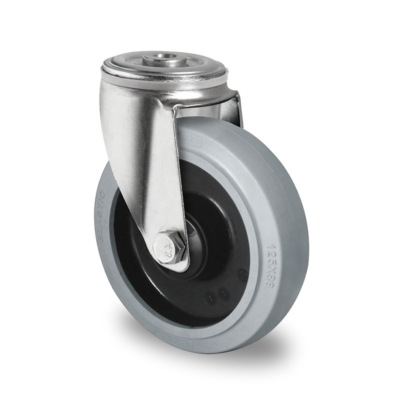 Bolt Hole Swivel Castor Ø 200 mm Series R4E2 Double Ball Bearing