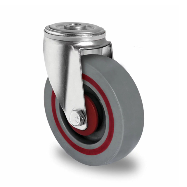 Bolt Hole Swivel Castor Ø 125 mm Series T6P2 Single Ball Bearing